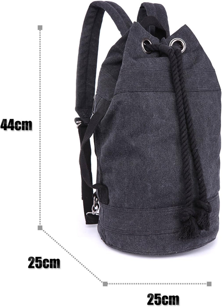 LOSMILE Rucksäcke Damen Herren Daypacks Seesack Leinwand Rucksack Canvas Reisetaschen Umhängetasche