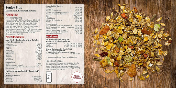 marstall Premium-Pferdefutter Senior Plus, 1er Pack (1 x 20 kilograms)