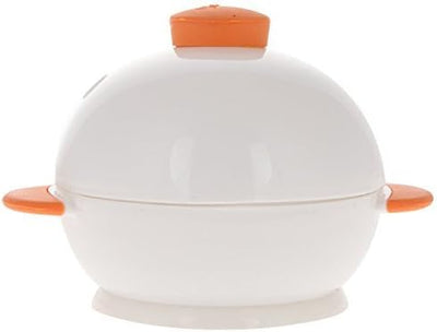 Joie Big Boiley Mikrowellenkessel für 4 Eier, Weiss und Orange, Kunststoff, 17.78x13.34x12.7 cm Mikr