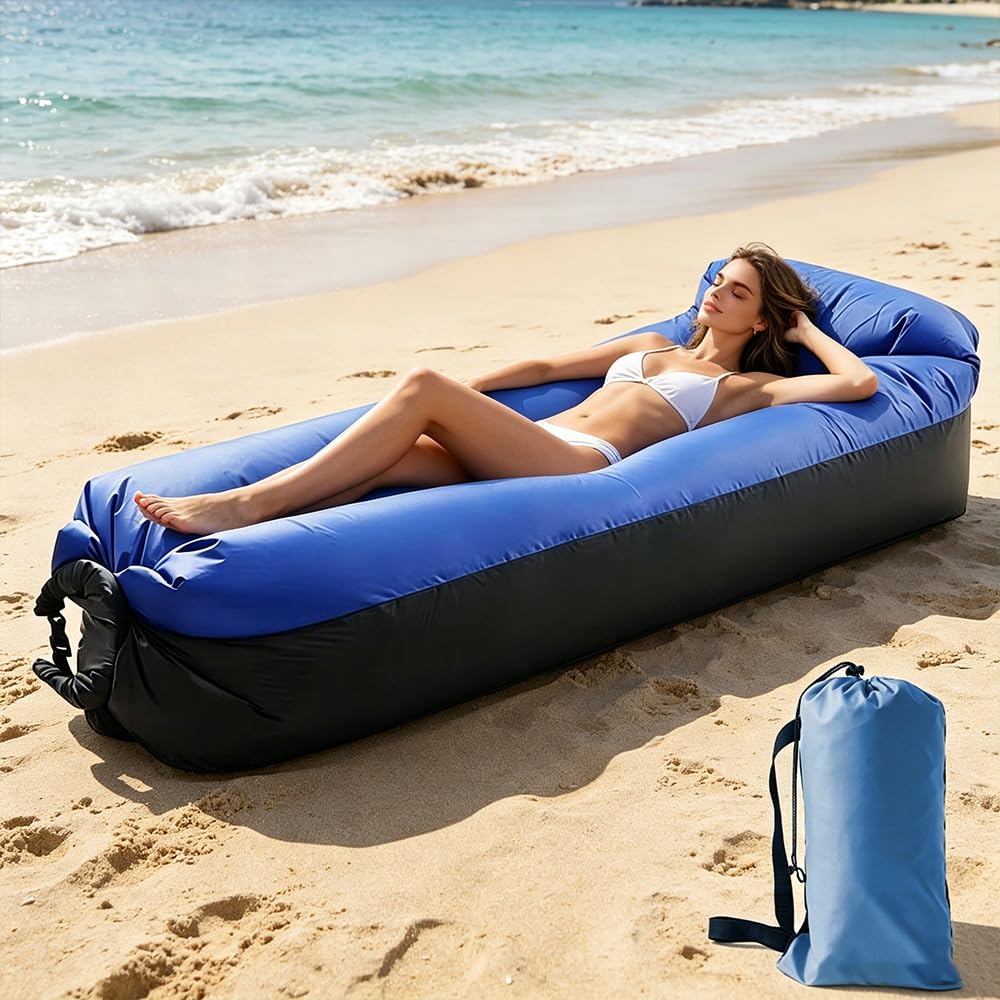Aufblasbares Sofa, Camping Sofa Aufblasbar, Tragbares Luft Sitzsack mit Aufbewahrungstasche, Air Lou