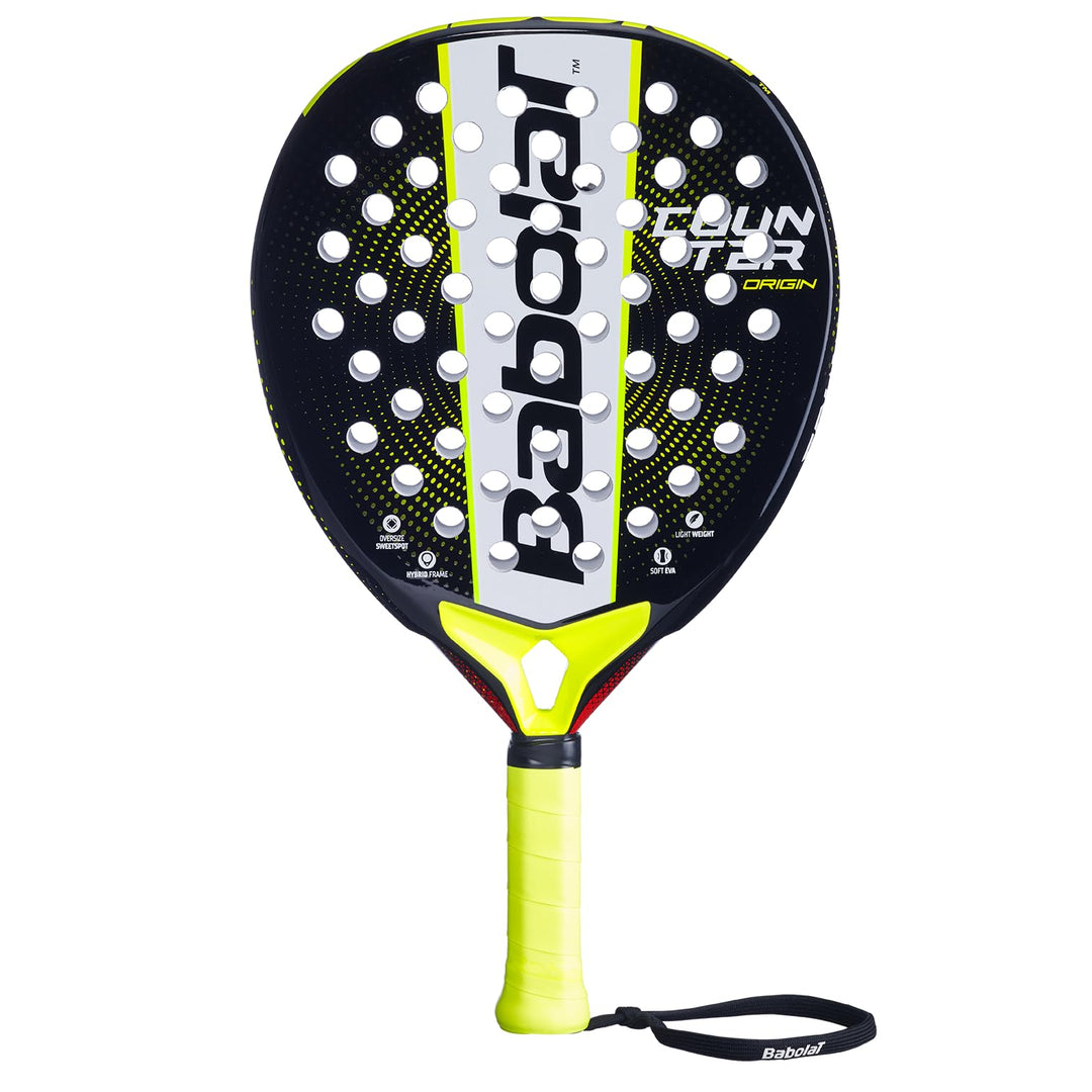 Babolat, Padel-Schläger Modell Counter Origin, Einheitsgrösse, Farbe Gelb, Ultraleicht, ideal für An