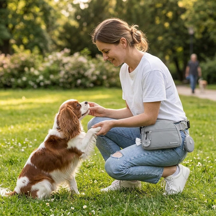 Leckerlitasche für Hunde, Wasserfester Leckerlibeutel und Training-Clicker, Gassi Tasche für Welpen