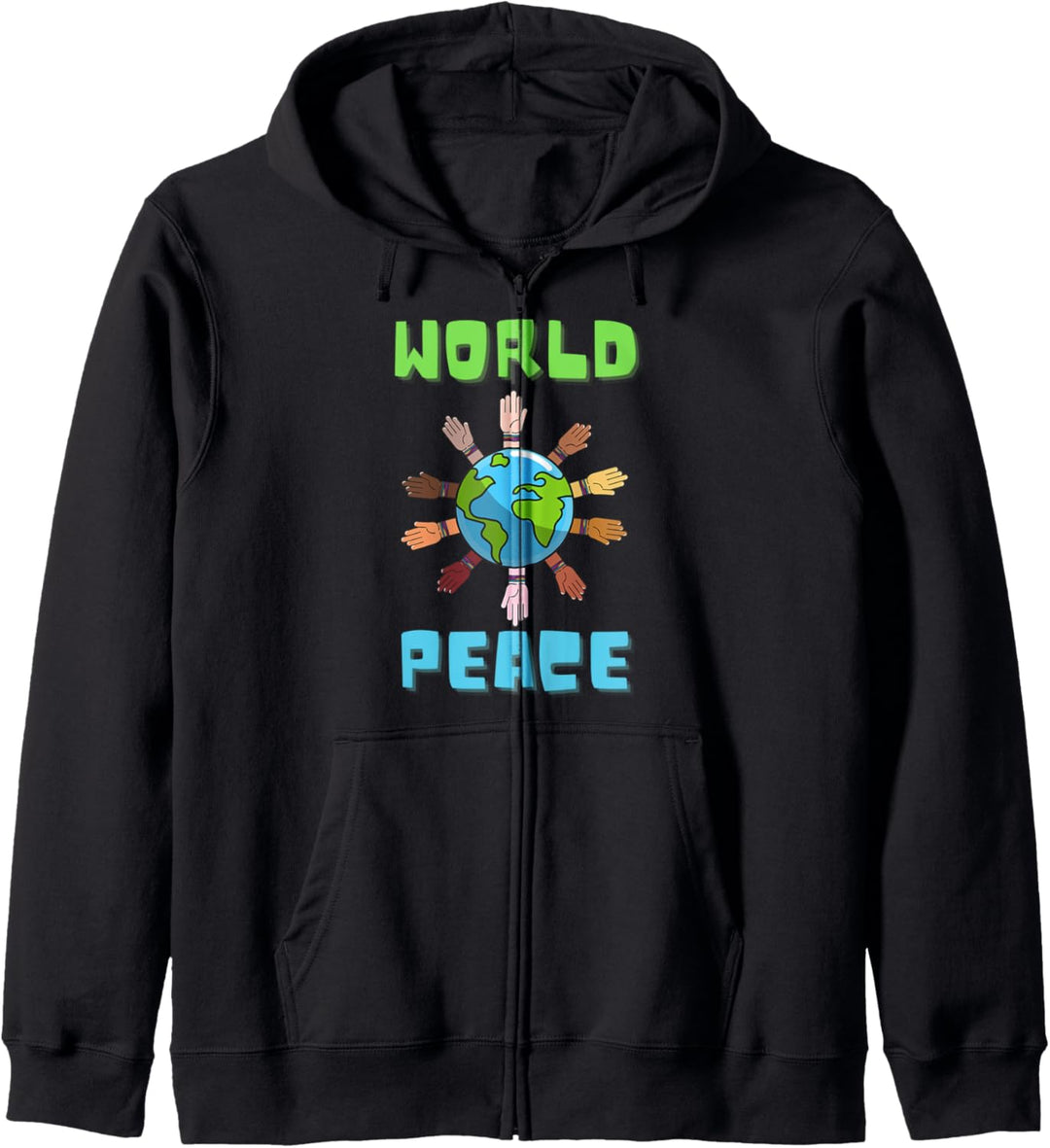 World Peace Friedenszeichen Gegen Rassismus Weltfrieden Kapuzenjacke