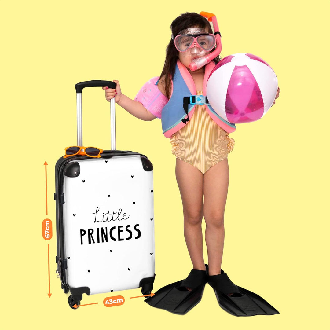 NoBoringSuitcases.com® Hartschalenkoffer Mädchen Kinder Koffer fürs Gepäck Carry on Trolli Geschenke