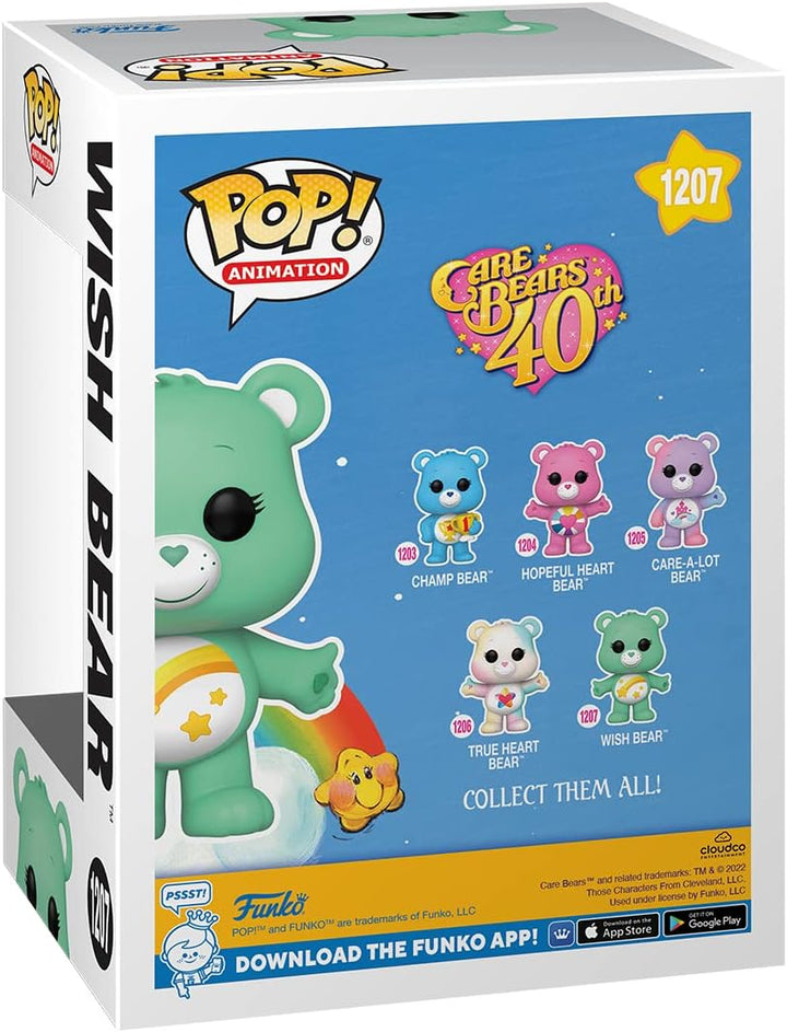 Funko Pop! Animation: CB40- Wish True Heart Bear - Beflockt CH - Care Bears - Vinyl-Sammelfigur - Ge
