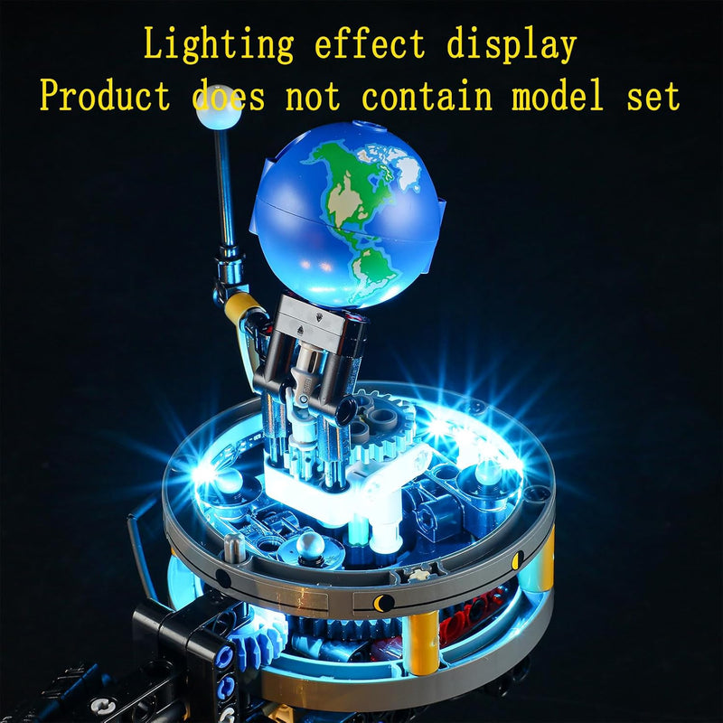 GEAMENT LED Licht-Set Kompatibel mit Lego Sonne Erde Mond Modell - Beleuchtungsset für Technic 42179