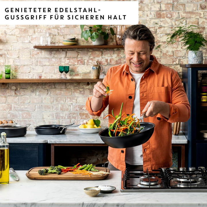 Jamie Oliver by Tefal Cook's Direct Kochgeschirr-Set, 5-tlg., Pfannenset induktionsgeeignet und back