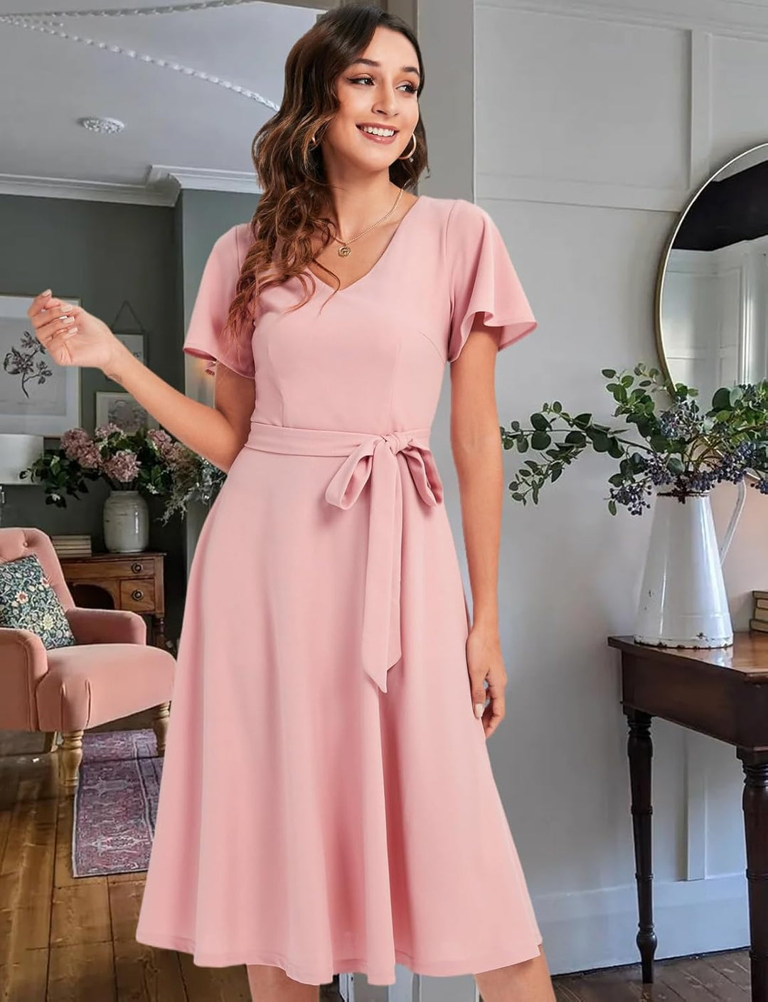 Gardenwed Kleider Damen Rockabilly Kleider Damen Festliche Kleider für Damen Rockabilly Kleid Cockta