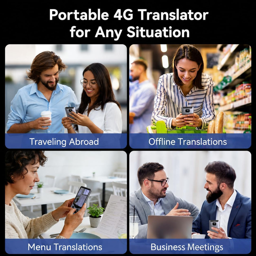 SKARA Sprachübersetzer Gerät mit 4G SIM, WiFi &amp; Offline-Modus, Echtzeit-Sprachübersetzer mit Spracha