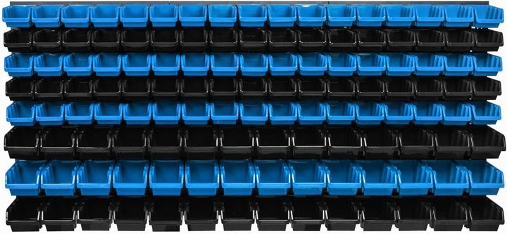 Lagersystem Wandregal 1728 x 780 mm | 127 stck. Box | Stapelboxen Schüttenregal Sichtlagerkästen | E