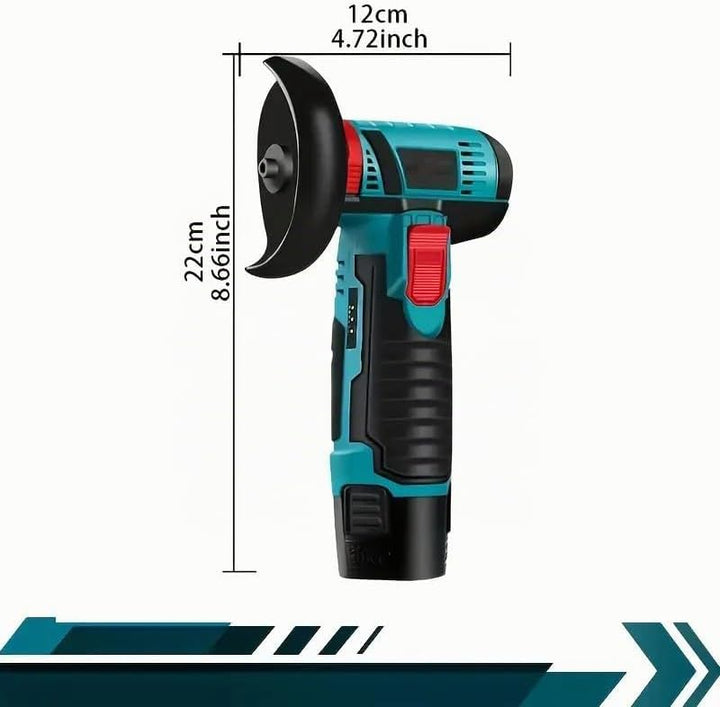 Mini Akku Winkelschleifer 12V, 76mm Bürstenloser Trennschleifer mit 2x 1500mAh Akku &amp; 5 Scheiben, 19