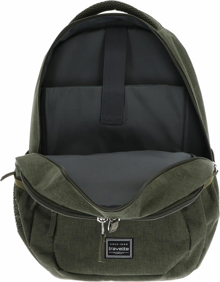 Travelite Handgepäck Rucksack, Laptop Rucksack 15,6 Zoll, BASICS, Daypack, Tagesrucksack mit vielen
