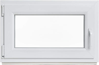 Kellerfenster - Kunststoff - Fenster - innen weiss/aussen weiss - BxH: 80 x 40 cm - 800 x 400 mm - D
