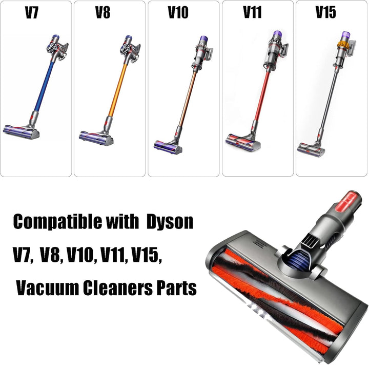 Italdos Elektrische Turbo Bürste Bodendüse kompatibel für Dyson V7 V8 V10 V11 V15 Betriebene Turbodü