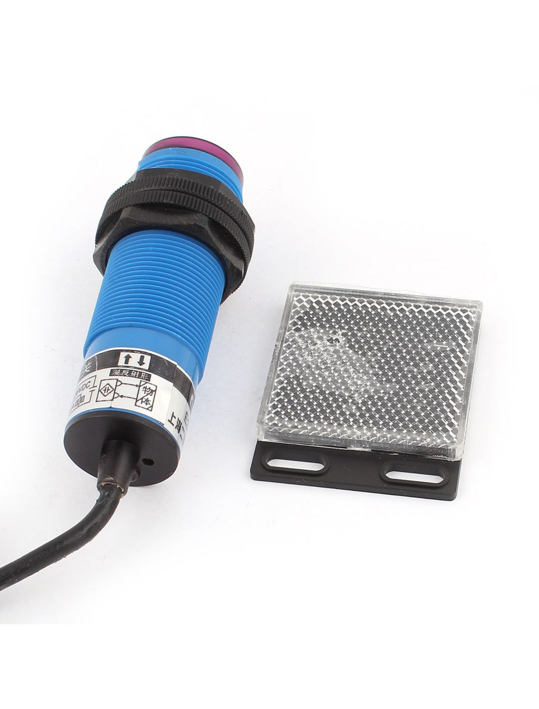 sourcing map E30-R4PA PNP 3-Drähte 1-4m Sensor Lichtschranke 10-36V DC w Reflektor DE de