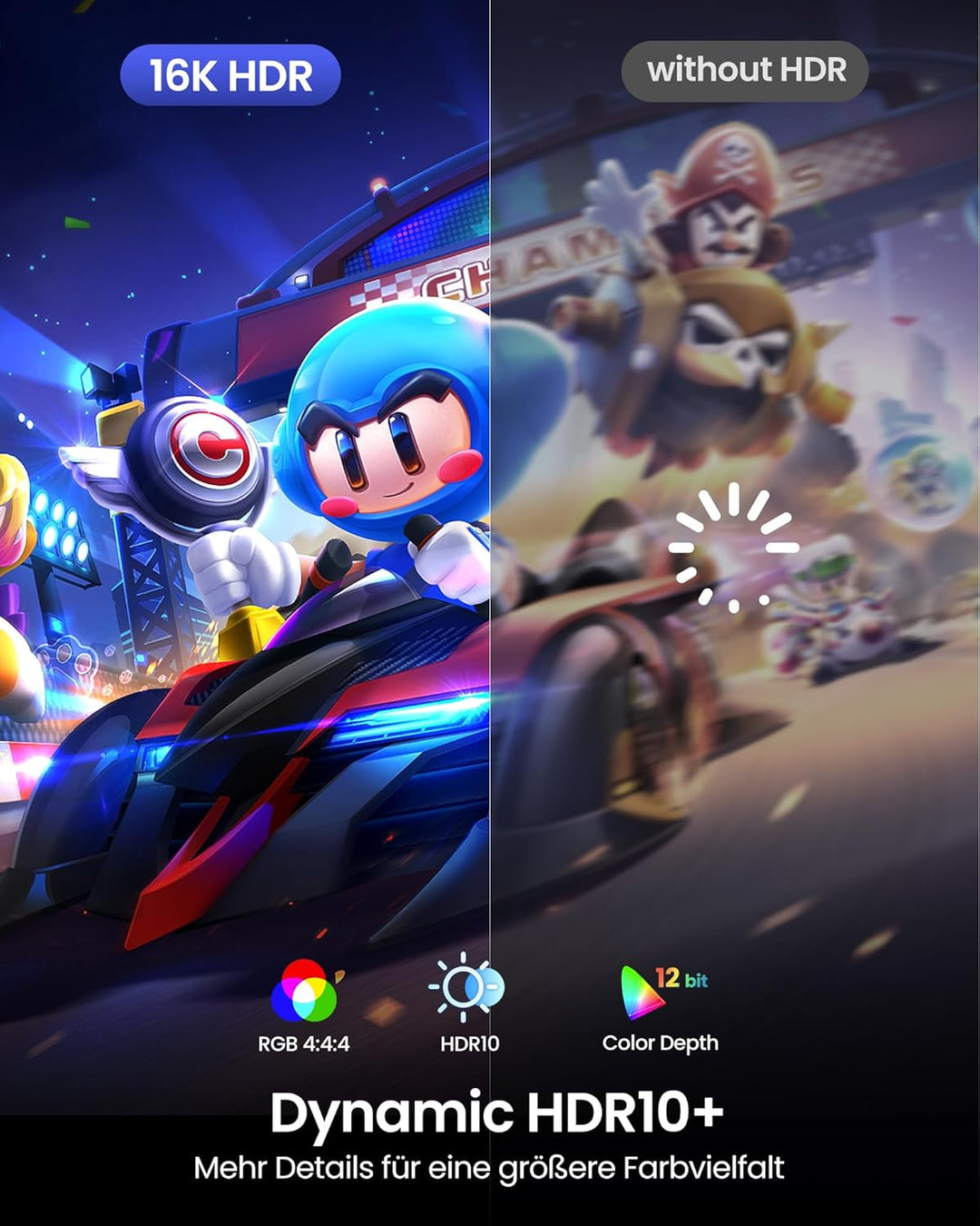 Silkland 80Gbps DisplayPort Kabel 2.1 2M [VESA-Zertifiziert] DP80, [8K@240Hz 4K@540Hz 360Hz 240Hz 18