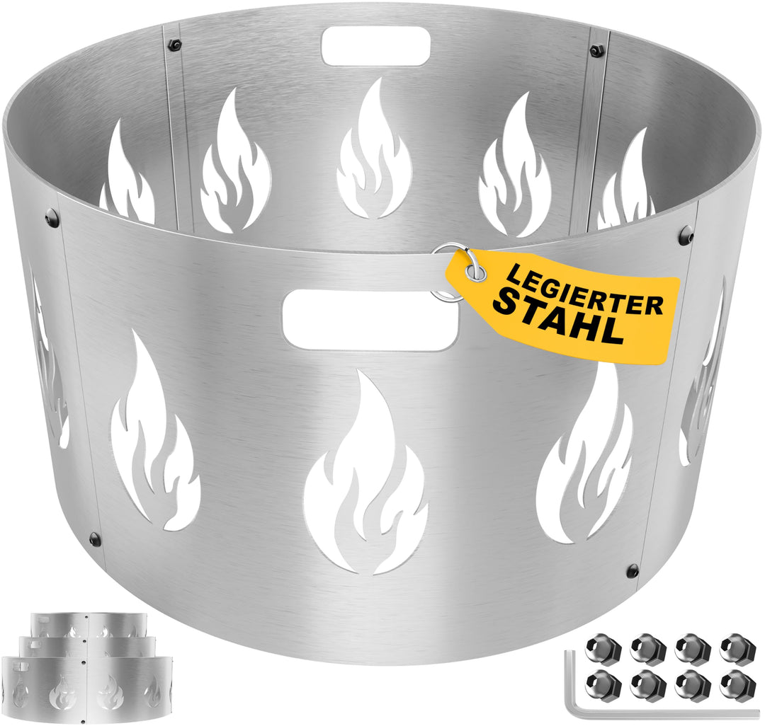 KESSER® Funkenschutz für Feuerschale Ø70cm aus legiertem Stahl 1,2mm Stahldicke kompatibel mit viele