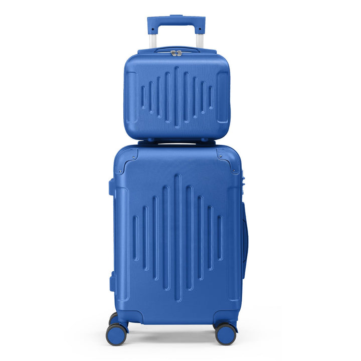 LALAHO Kofferset 2 teilig, Reisekoffer Set mit Kosmetikkoffer, Hartschalen Koffer Set aus ABS, Gepäc