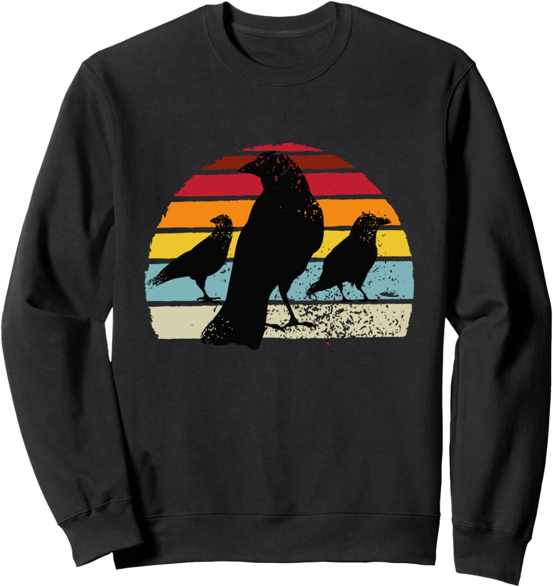 Krähe I Crows Retro I Ornitologe Rabe Krähen Sweatshirt