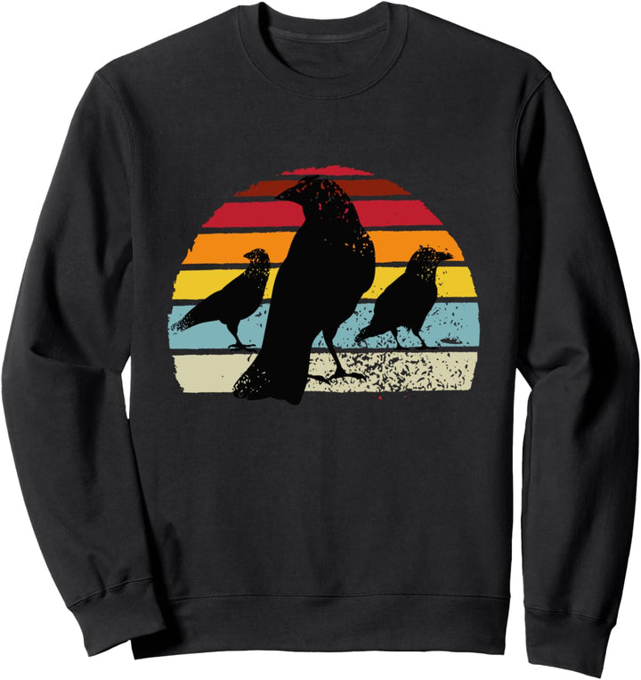 Krähe I Crows Retro I Ornitologe Rabe Krähen Sweatshirt