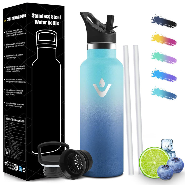 HoneyHolly Trinkflasche 750ML, BPA-Frei, Trinkflasche Edelstahl, Auslaufsichere Isolierflasche Doppe