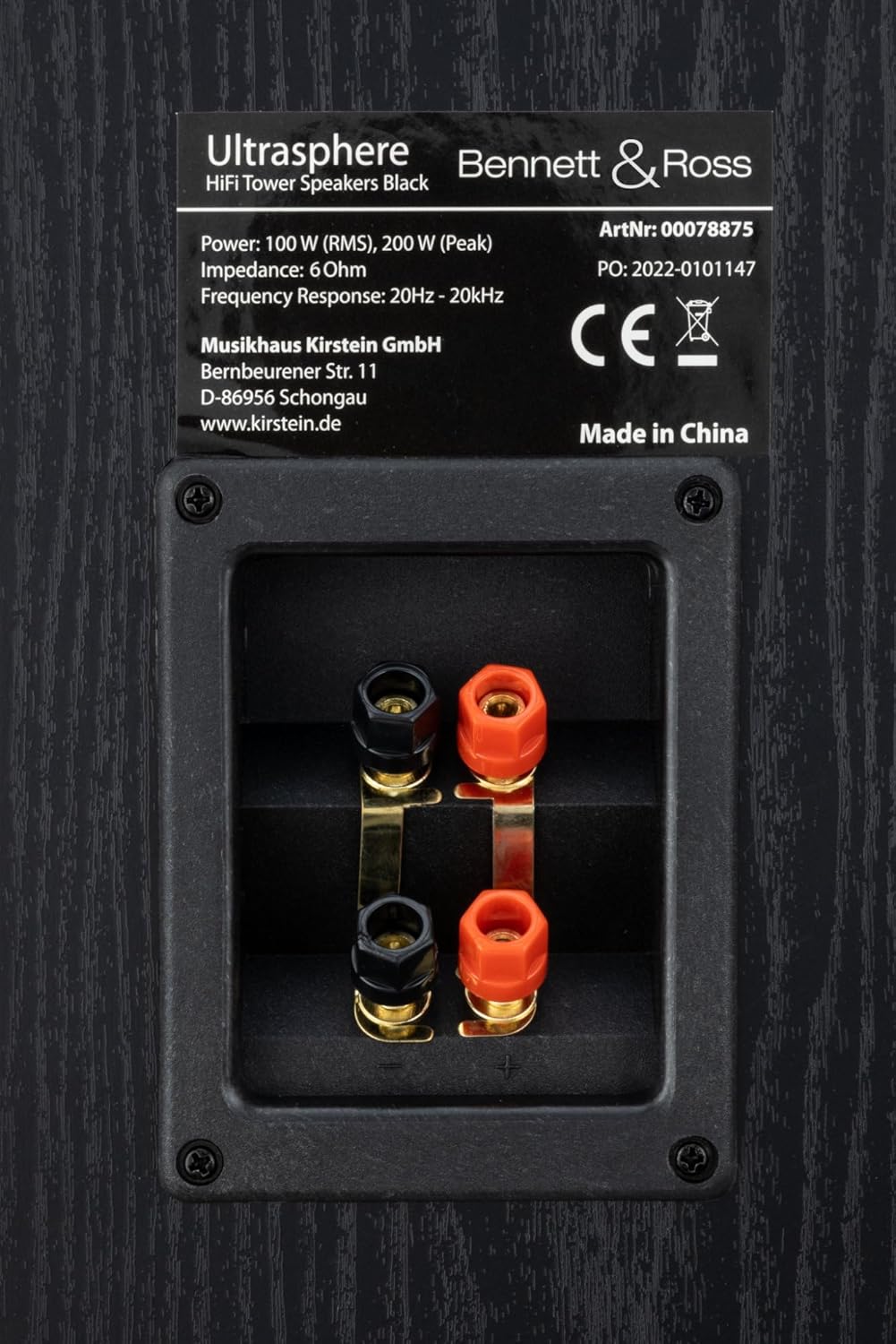 Bennett & Ross Ultrasphere 3-Wege HiFi Standlautsprecher Paar - 200W RMS - 2 x 6,5" Tieftöner - 6,5"
