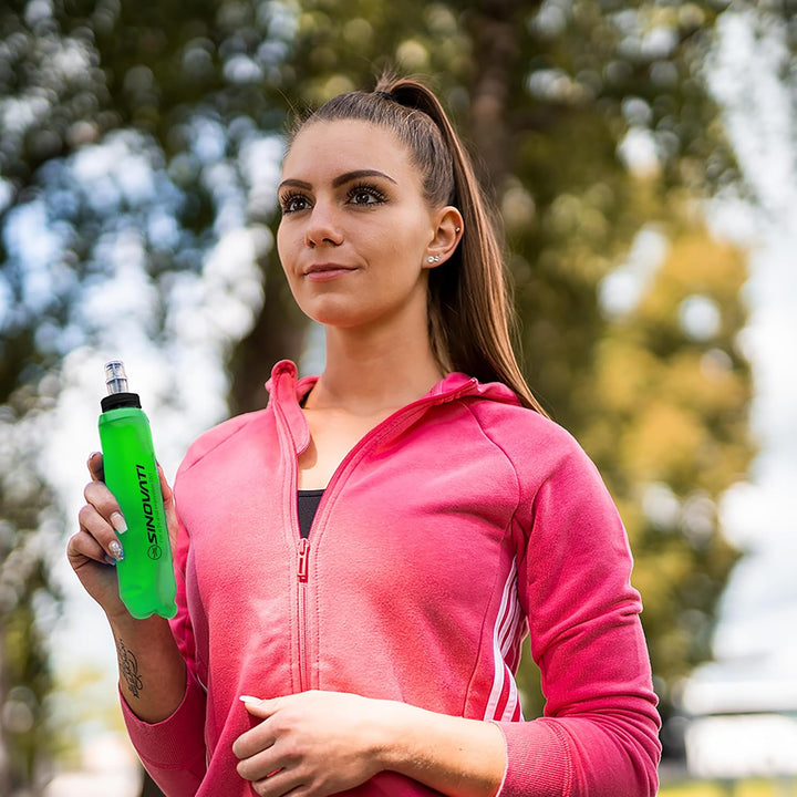 SINOVATI® TPU Faltbare Trinkflaschen, Soft Flask, Wasserflasche BPA-Frei Sportflasche für Trinkrucks
