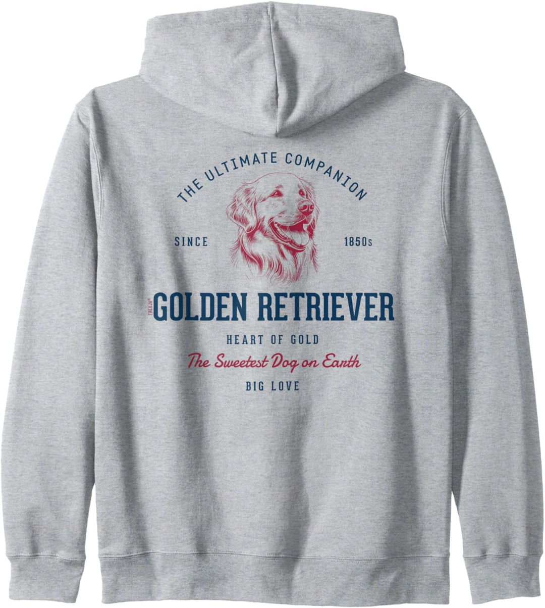 Retro-Stil Vintage Golden Retriever Kapuzenjacke