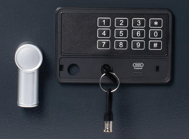 Pavo 8040391 Wand/Tisch Tresor 31x20x20 cm-Safe mit elektronischem Zahlenschloss