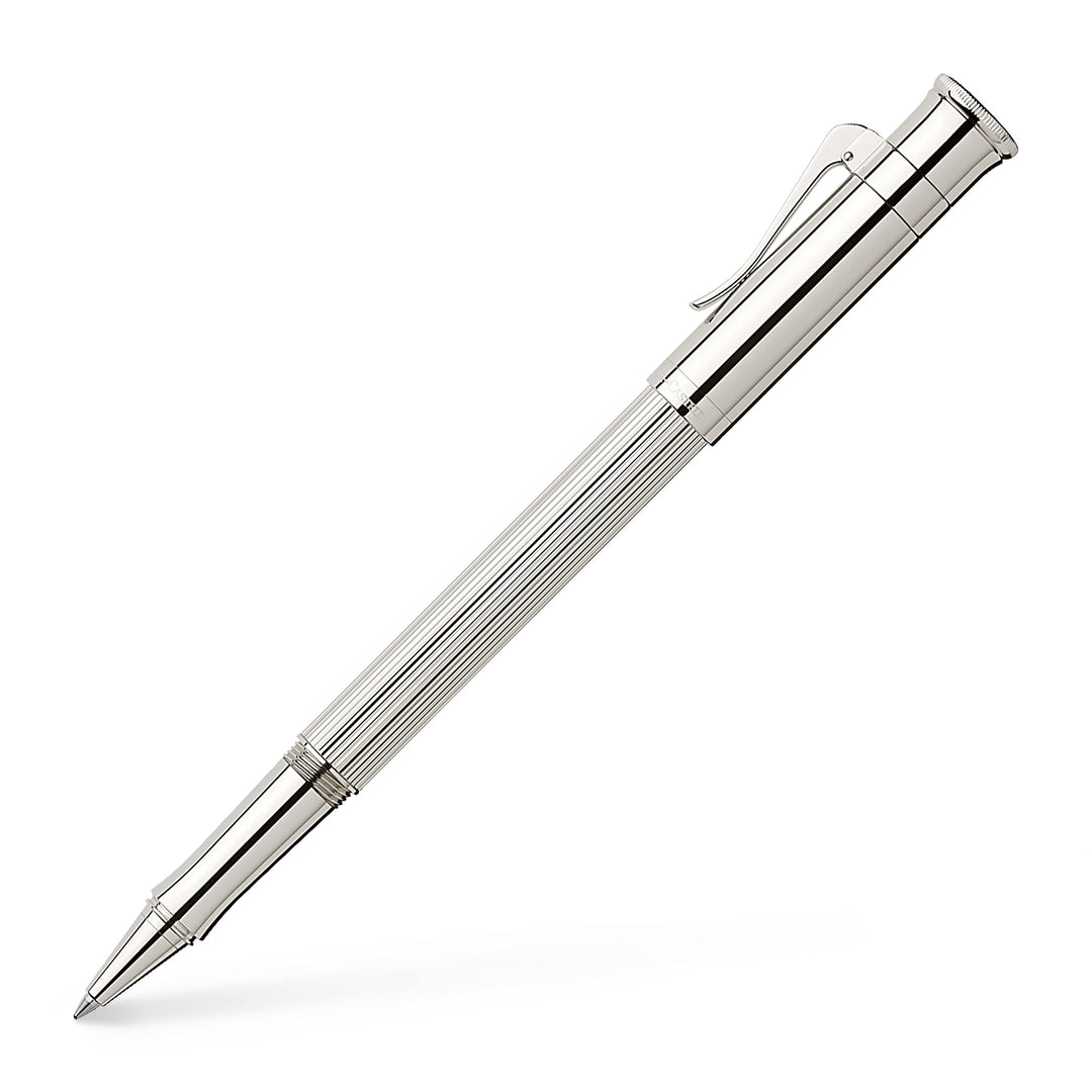 Graf von Faber-Castell - Tintenroller Classic Platiniert | Vollständig platiniert mit massivem Feder