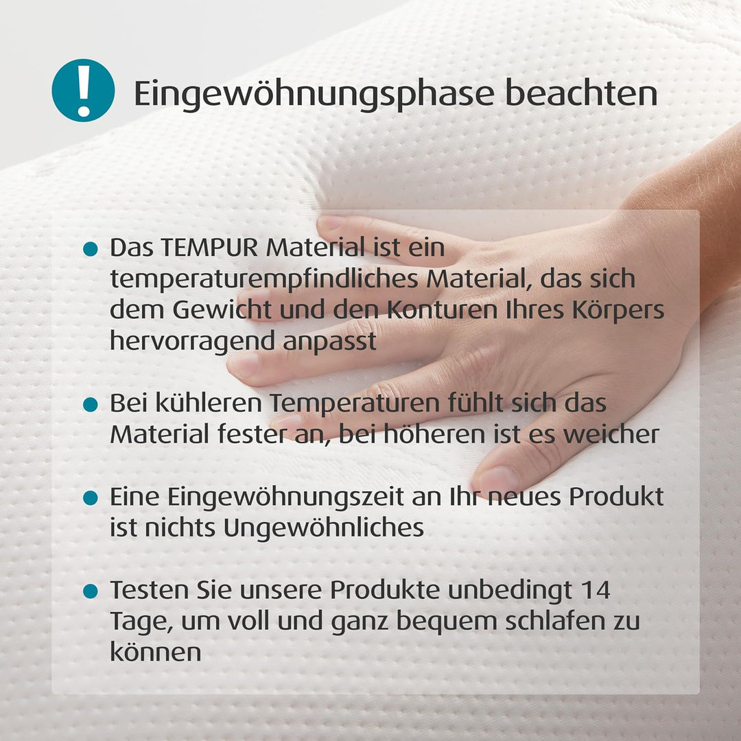 TEMPUR ErgoPlus MDV Kopfkissen Memory Foam, ergonomisches Nackenstützkissen für Rücken- und Seitensc