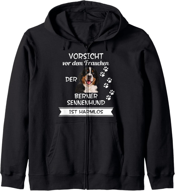 Vorsicht vor dem Frauchen der Berner Sennenhund ist harmlos Kapuzenjacke