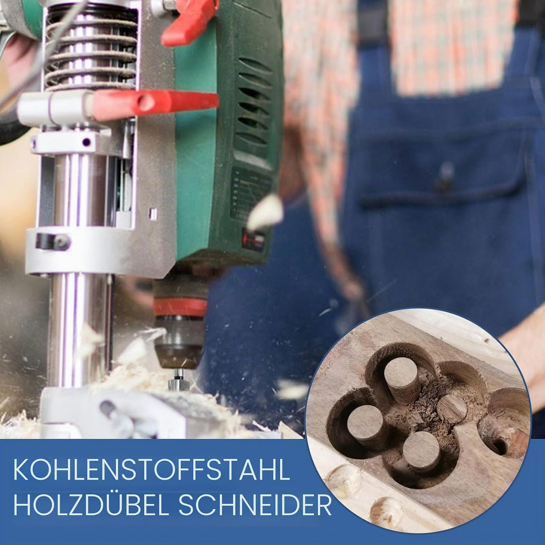 Bi-Bolzenschneider, Zapfenlochschneider, Holzdübel und Holzbearbeitungsbohrer, 13 mm Kegelschaft für