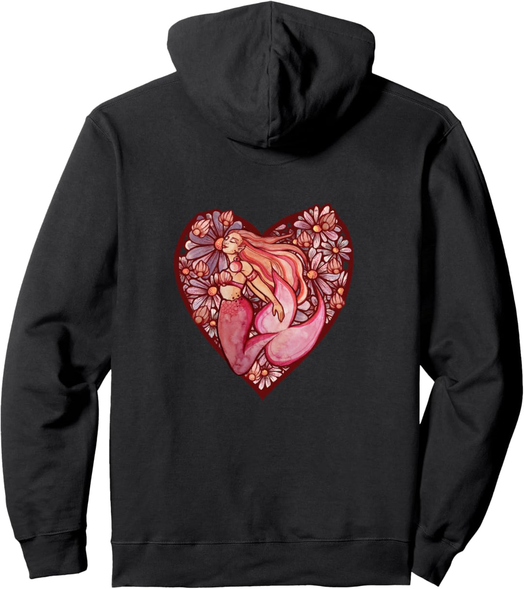Cute Mermaid Nette Meerjungfrau Kunst Spass Pullover Hoodie