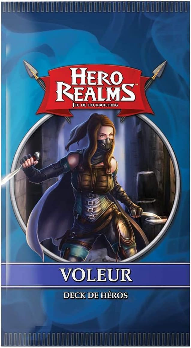 Set Hero Realms Grundspiel + 5 Heldendecks: Zauberer, Krieger, Bogenschützer, Dieb, Clerc Französisc