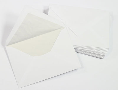 PREMIUM Briefumschläge C6 weiss, gefüttert 100/qm, 100 Stück, weiss mit Innenfutter/Seidenfutter, 10