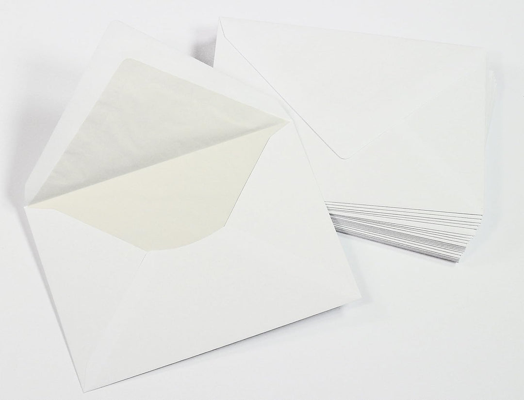 PREMIUM Briefumschläge C6 weiss, gefüttert 100/qm, 100 Stück, weiss mit Innenfutter/Seidenfutter, 10