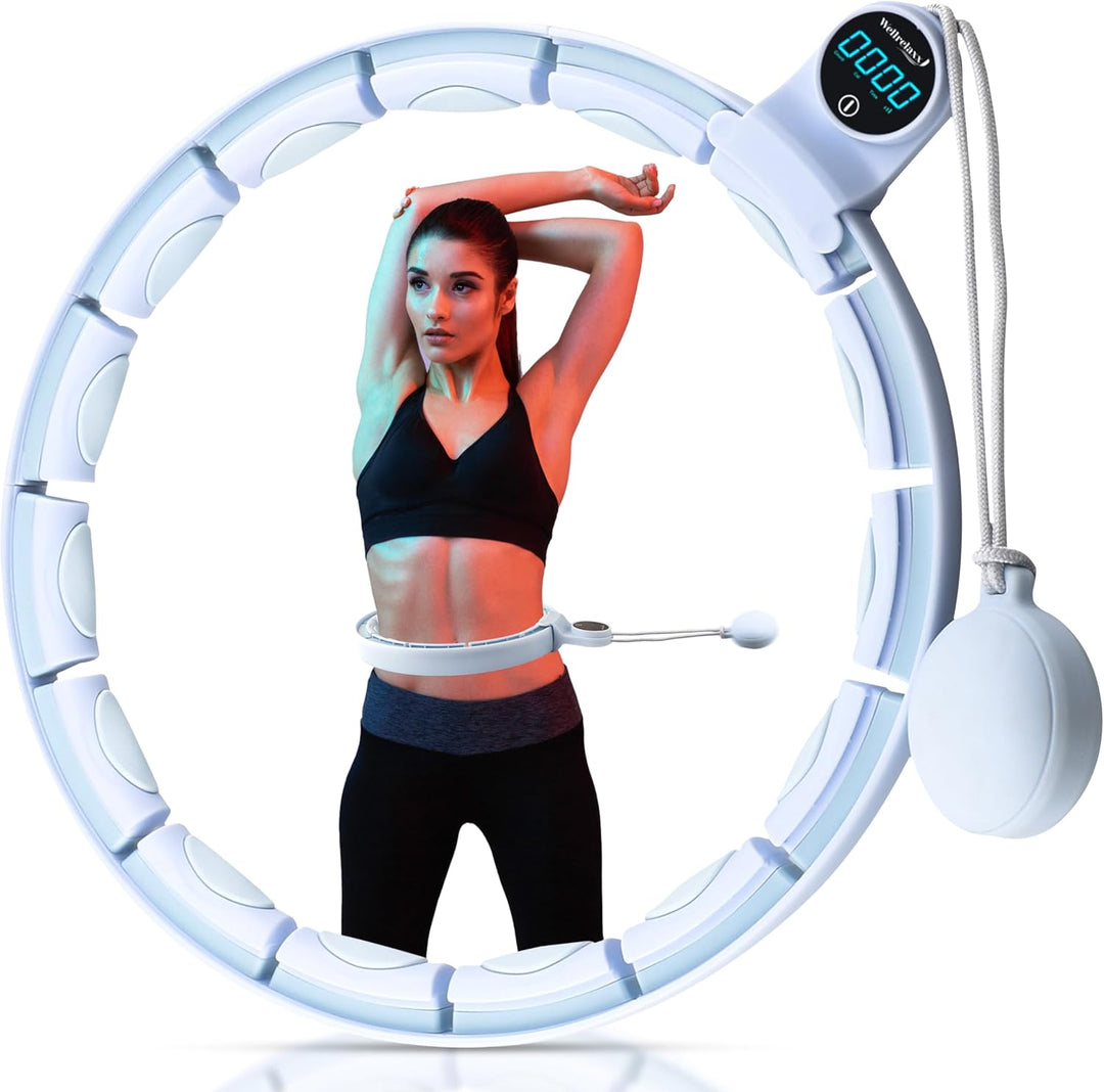 Smart Hula Hoop Testsieger leise und drehfreudig mit Zähler | Hula Hoop mit Gewicht Kugel | Hullahu