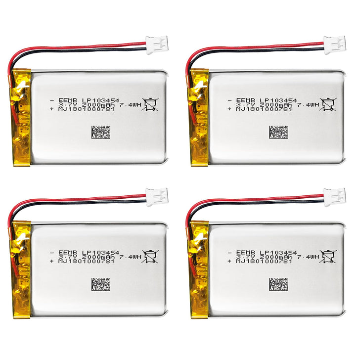 EEMB Lithium Polymer Akku 3,7 V 2000mAh 103454 Wiederaufladbarer Lipo-Akku mit JST-Anschluss – bestä