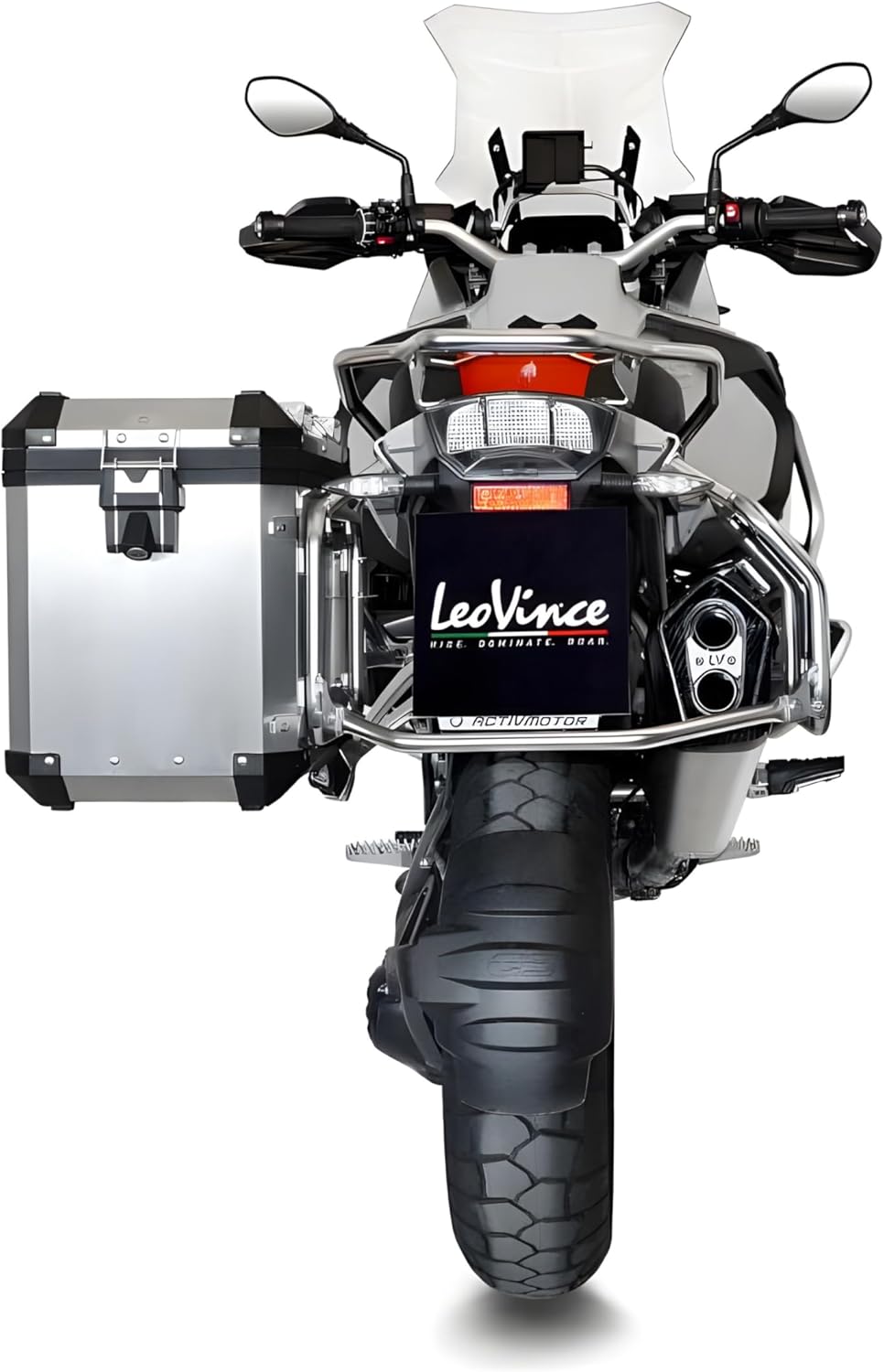 Endschalldämpfer/Auspuffanlage LeoVince SLIP-ON SBK LV-12, Edelstahl, Carbon Kappe, mit Zulassung fü