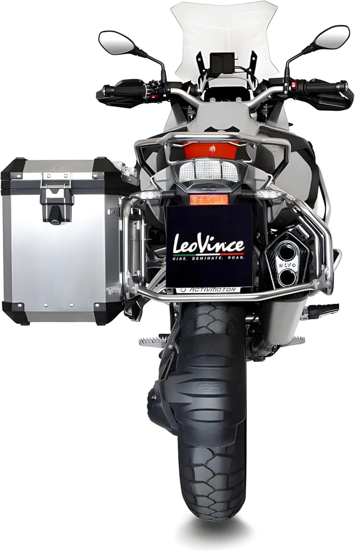 Endschalldämpfer/Auspuffanlage LeoVince SLIP-ON SBK LV-12, Edelstahl, Carbon Kappe, mit Zulassung fü