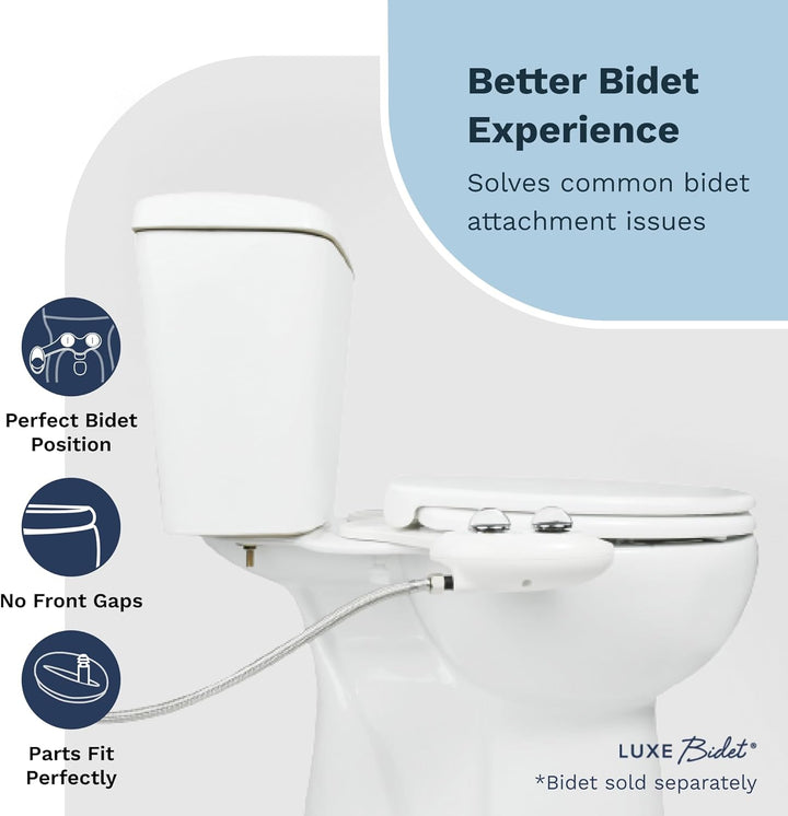 Luxe Bidet LUXE TS1008R Toilettensitz mit Absenkautomatik, Quick-Release-Scharnieren und rutschfeste