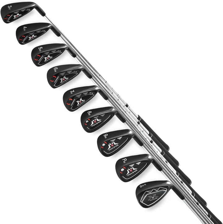 MAZEL Golf Forged Iron Set 9 Pieces, Premium Iron Club 3,4,5,6,7,8,9, P, S for Men Right-Handed, CNC