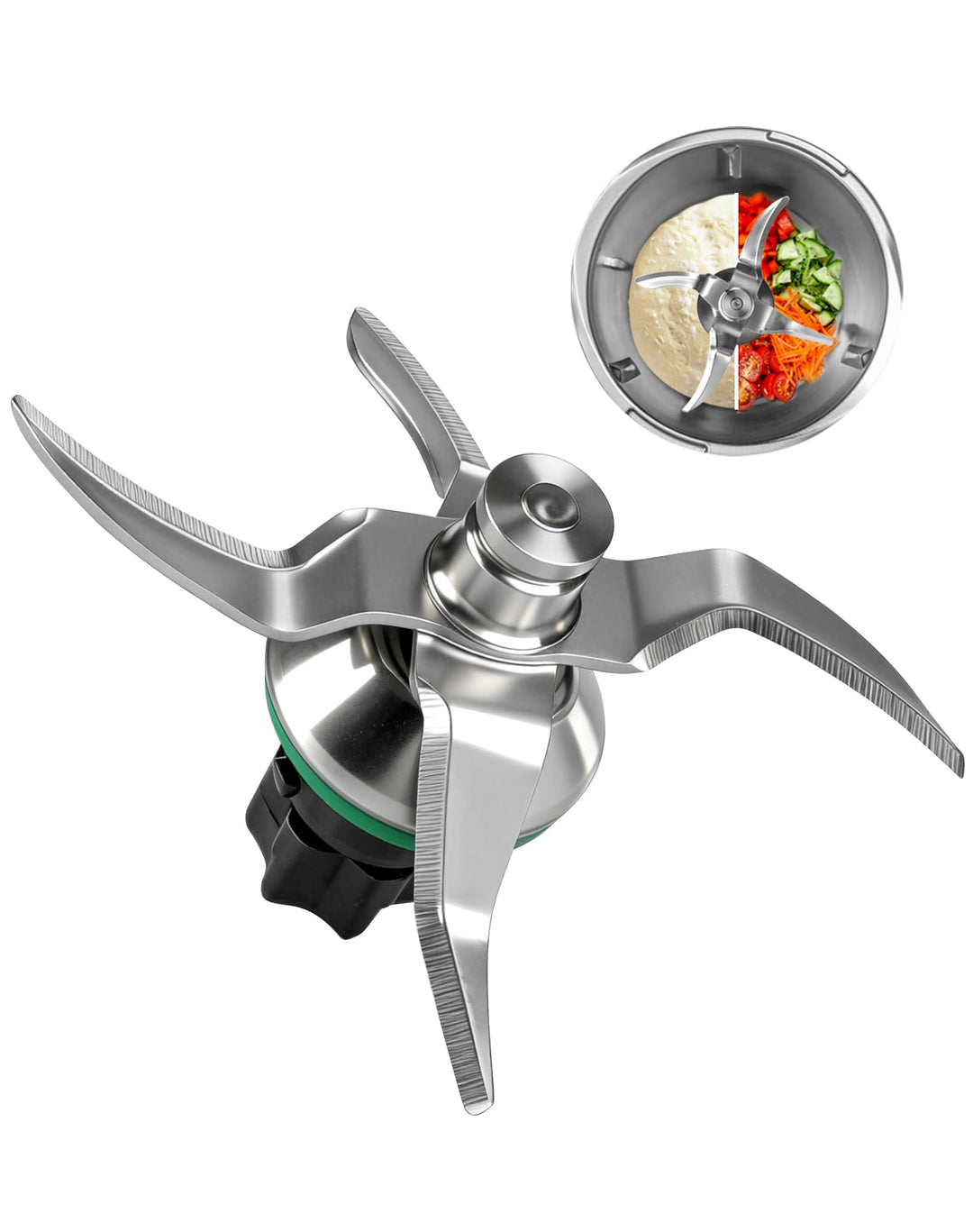 Messer für Vorwerk Thermomix TM5, TM6 und TM7 – Edelstahl Mixmesser & Teigmesser mit Dichtring, pass