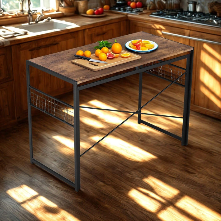 FurnitureR Arbeitstisch Lebensmittel faltbar 100x50cm - Klapptisch Gastro mit Stahlrahmen, rostfrei,