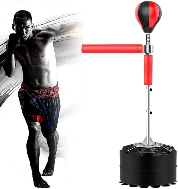 Fitness Boxsack Punchingball Set Boxball Fussboxsack Speed Ball höhenverstellbar freistehender Boxba