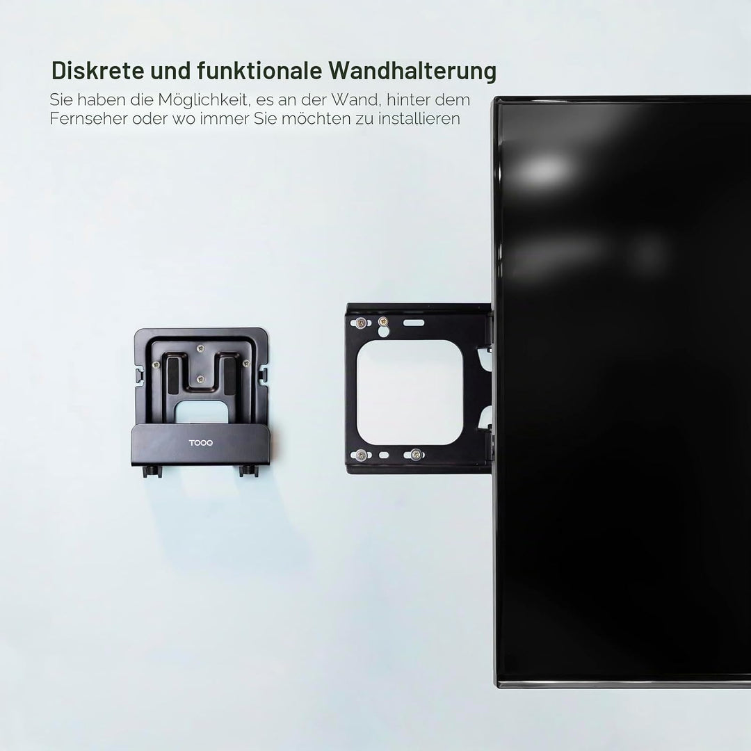 TOOQ TQMPM4776 - Universal-Wandhalterung für Media Player, Router, MiniPC, Farbe Schwarz