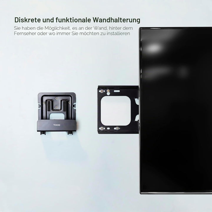 TOOQ TQMPM4776 - Universal-Wandhalterung für Media Player, Router, MiniPC, Farbe Schwarz