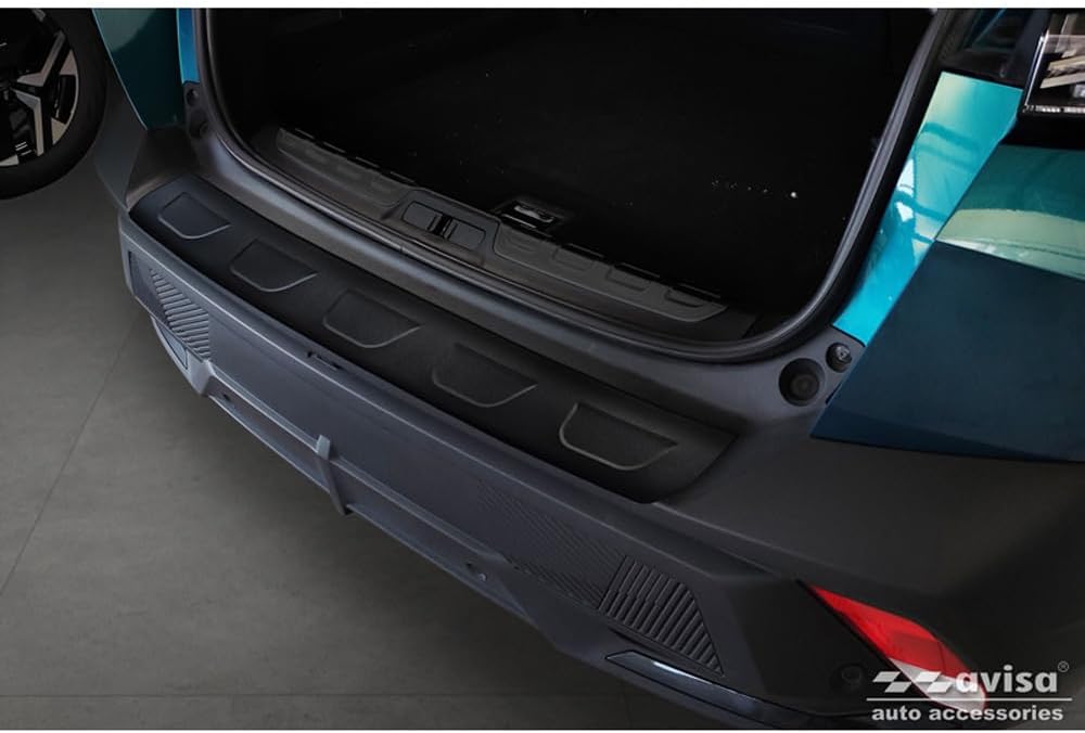 Avisa Matt-Schwarz Edelstahl Heckstossstangenschutz kompatibel mit Peugeot 408 II Fastback 2023-