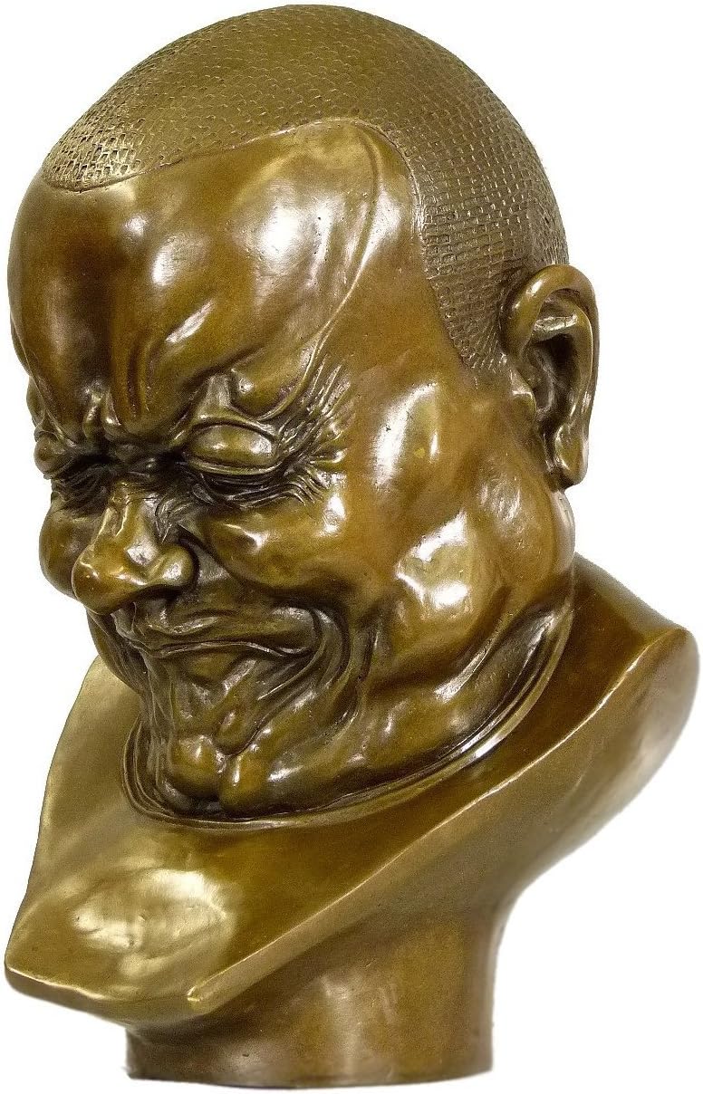 Kunst & Ambiente - Franz Xaver Messerschmidt - EIN Erzbösewicht - Charakterkopf Skulptur - Bronzefig